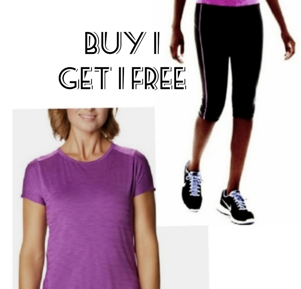 XERSION CAPRI YOGA PANTS & V-NECK ACTIVE TOP (SET)